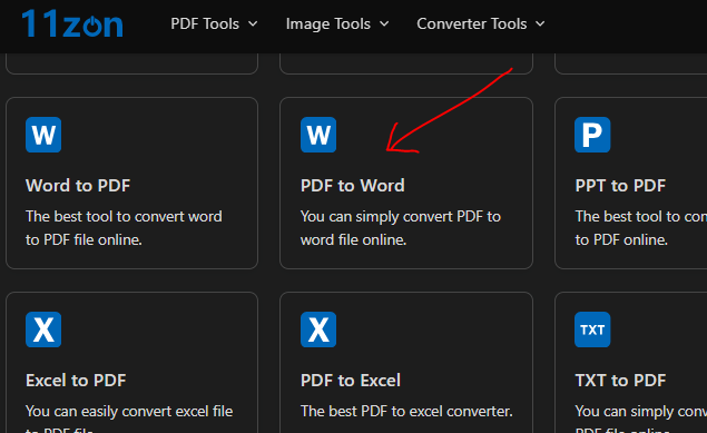 11zon PDF to Word | How can we convert our PDF to a Word document using 11zon.com?